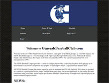 Tablet Screenshot of generalsbaseballclub.com